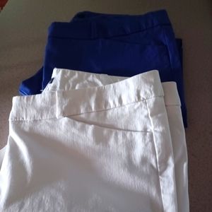 2 Pair size 10 Worthington slacks. Perfect condition. Inseam 25.